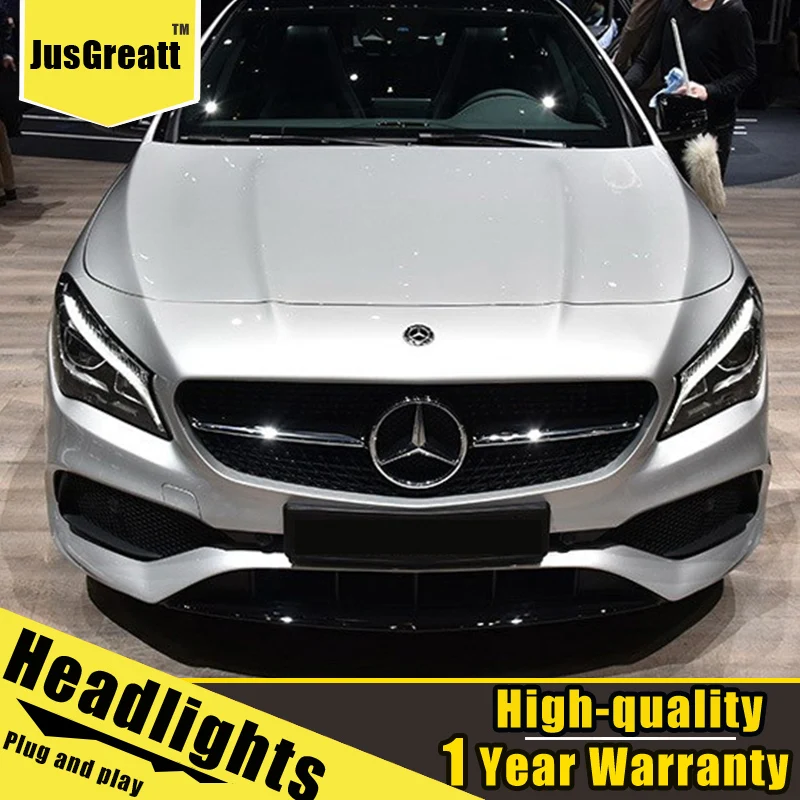 Пара фар CLA 2014-2018 HID фары Bi Xenon Beam противотуманные дневные ходовые огни