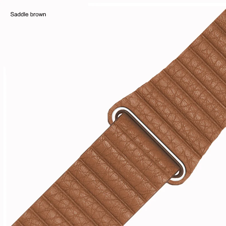 Saddle brown Натуральная кожа для apple watch band 4(iwatch 5) 44 мм 40 мм apple watch 3 2 1 ремешок 42 мм 38 мм аксессуары для запястья браслета - Цвет ремешка: Saddle brown