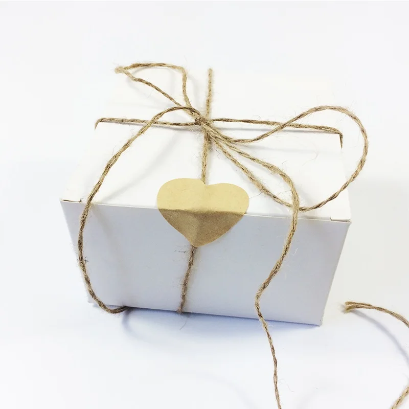 100 шт./лот винтажный теплый дизайн сердца крафт бумага наклейка с уплотнением для