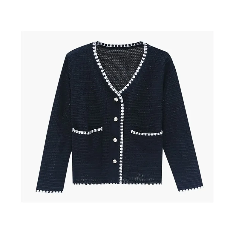 Yedinas Vintage Cardigan Women Sweater Korean Long Sleeve V Neck Patchwork Coat Short Plus Size Feminino New |