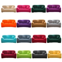 solid color soft sofa covers for living room polyester modern elastic corner couch cover slipcovers protector 1234 seater