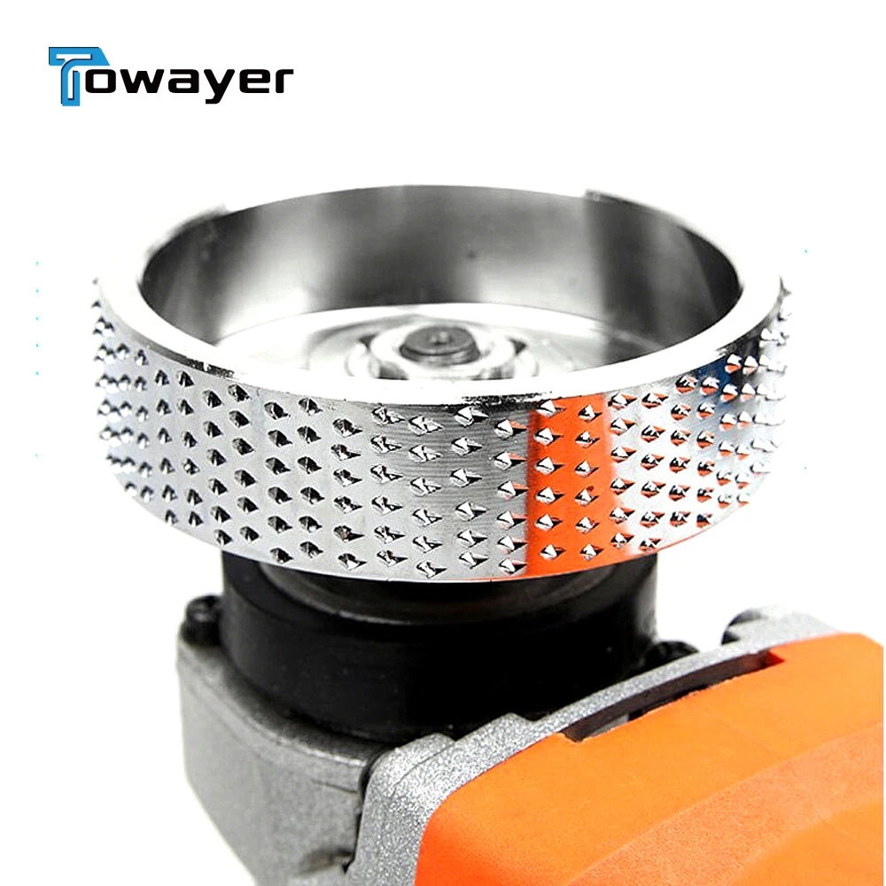 

16mm Bore Round Wood Angle Grinding Wheel Sanding Carving Rotary Tool Abrasive Disc for Angle Grinder Tungsten Carbide