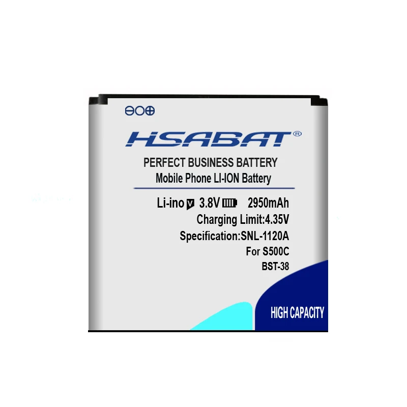 HSABAT Новая батарея 2950mAh BST-38/BST 38 для sony Ericsson Xperia W980/Z770i/C510/C902/C905/K770/K858/K850/R300i