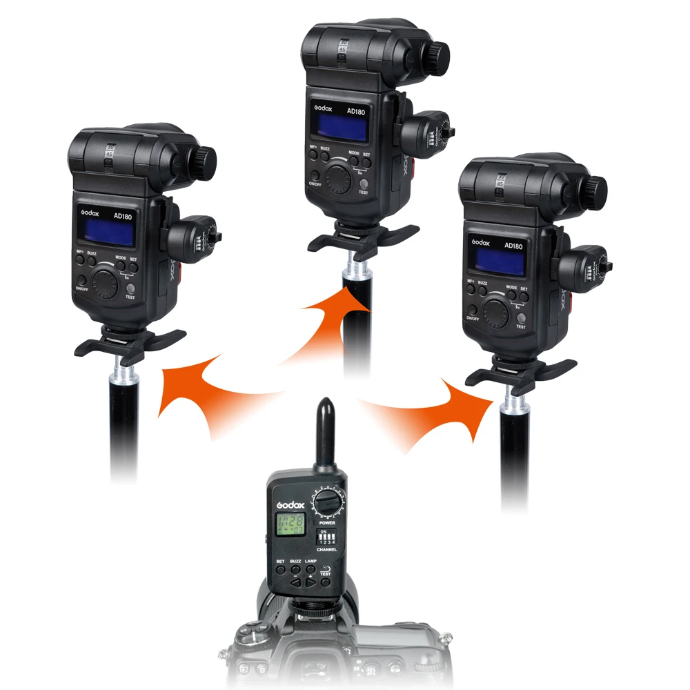 

Godox AD-180 180W External Portable Flash Light Speedlite with PB960 Lithium Battery Pack for Canon Nikon