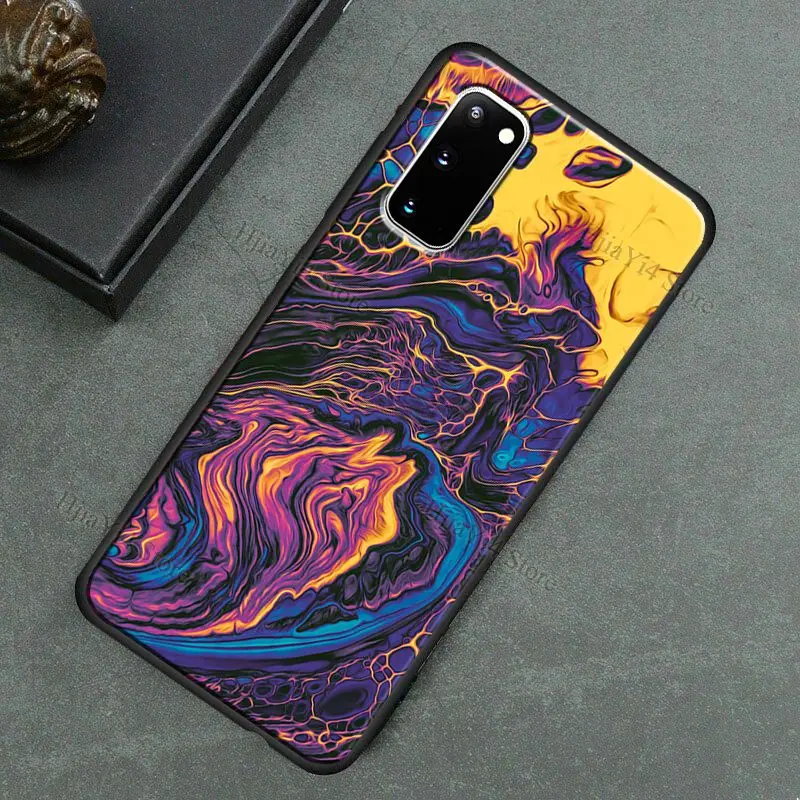 Неоновый мраморный чехол для Samsung Galaxy Note 10 Plus 20 Ultra 9 S8 S9 S10 S20 FE S21 | Мобильные