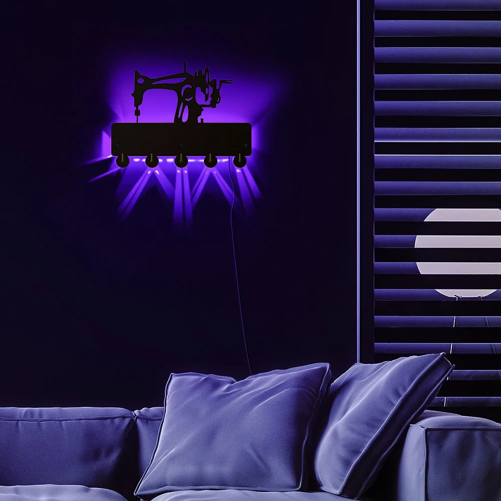 Светодиодный органайзер для швейной машины настенный с 5 крючками современный