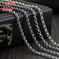 fashion 925 sterling silver color o shape chain 4550556065707580cm long clavicle chain diy jewelry necklace accessories