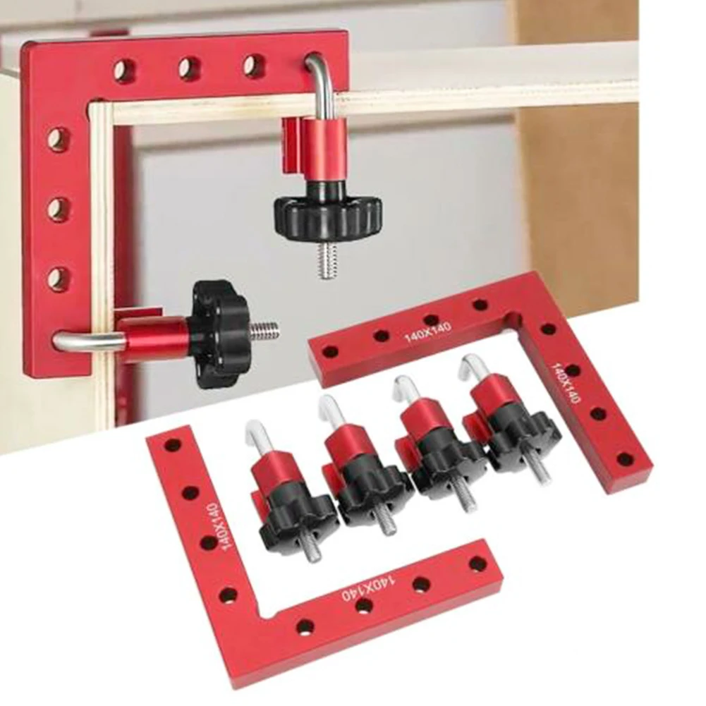 

Welding 90 Degree Positioning Picture Frame Non Slip Woodworking Aluminum Alloy Right Angle Clamp Cabinets Drawers Squares Home