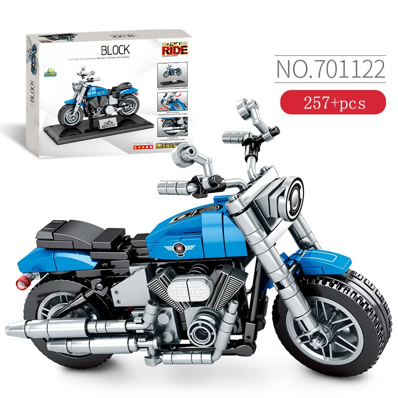 

Constructor City Motorbike Building Blocks Children's Technical Motorcycle Bricks Toys Speed Racing Car Moto Model for Boys Gift
