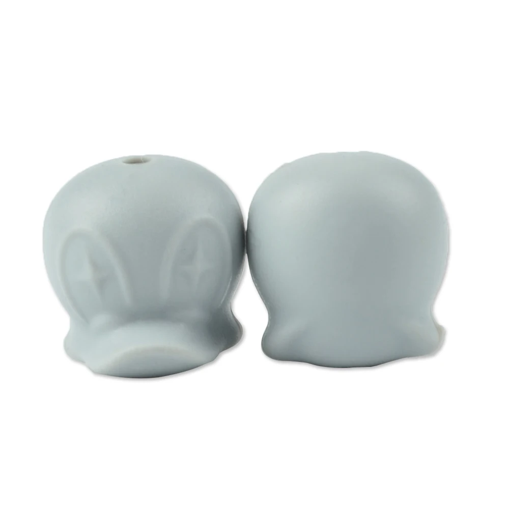 LOFCA-Cuentas de pato de silicona para dentici&oacute;n de beb&eacute;, accesorios para morder, chupete de grado alimenticio, sin BPA, 10 Uds.-5