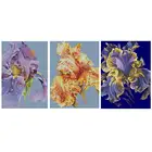 Привлекательные Ирисовые цветочные узоры Счетный крест 11CT 14CT DIY китайские наборы для вышивки крестиком наборы для рукоделия домашний декор