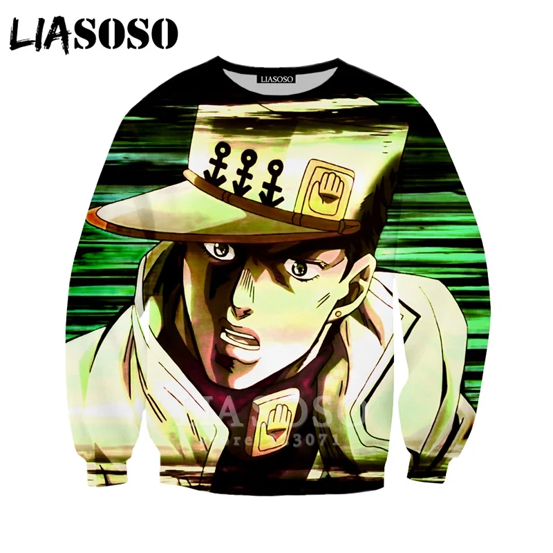 LIASOSO новинка для мужчин и женщин Джорно Джованна толстовки 3D принт аниме JoJo