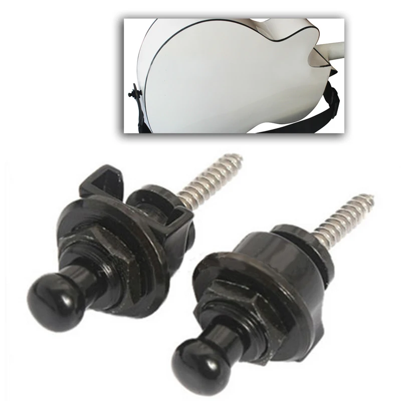 2 шт. ремешок гитары с кнопкой блокировки бандаж для противоскользящая