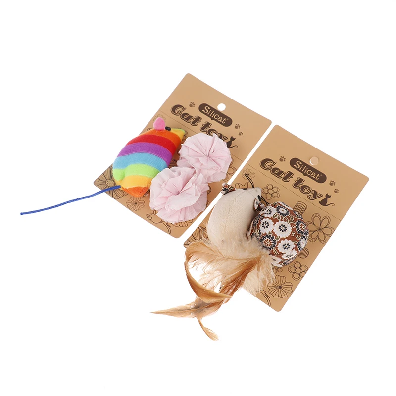 

Cat Interactive Mouse Toy Catnip Toy Paper Card Set Cat Supplies Plush Toys