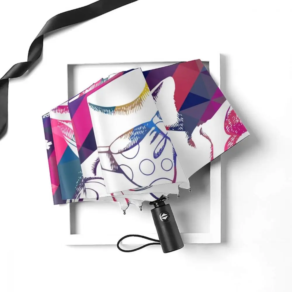 Offerte Bulldog Francese Zodiaco Illustrazione Antivento Automatico Pieghevole Invertito Ombrello Portatile Paraguas Per Uomo Donna