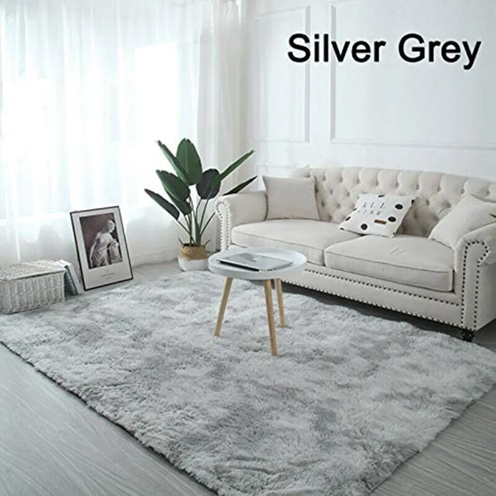 

High Pile Shaggy Rug Long Pile Living Room Easy Care Rug Nordic Coffee Table Blanket Beside Bed In Bedroom