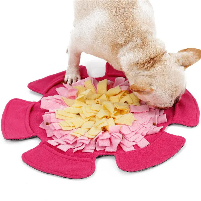 

Dog Snuffle Round Mat Encourages Natural Foraging Skills for Stress Release Pet Feeding Mat Dog Training Pad Sniffing Mat