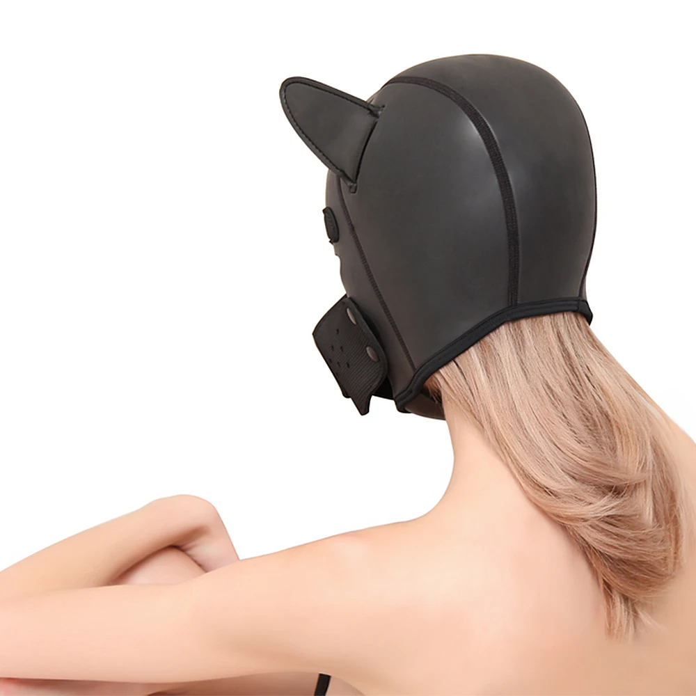 Маска БДСМ сексуальные маски бондаж косплей щенок собака голова секс-игрушки