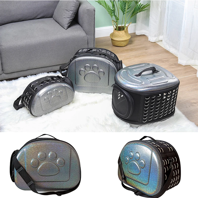 

EVA pet carrier bag Foldable one-shoulder backpack Basket Transport box for pet cage Animals dog accessories carrying backpack
