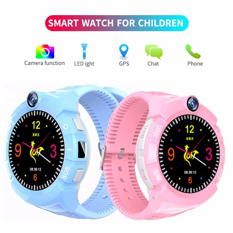 Дропшиппинг gps Детские умные часы телефон положение детские 1 3 дюймов цветной