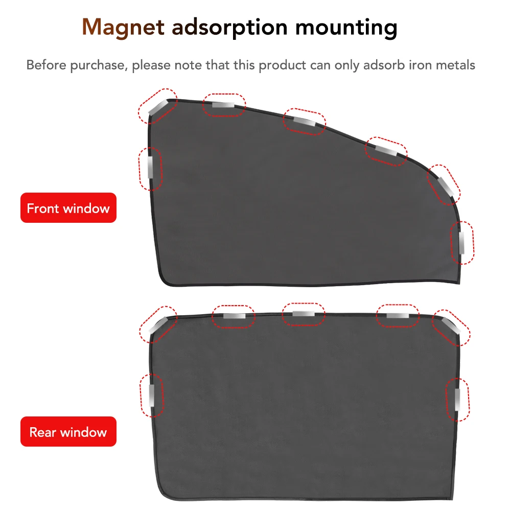 Magnetic Car Sun Shade UV Protection Curtain Window Sunshade for Hyundai i10 i30 i20 Sonata Accent Tucson Elantra | Автомобили и