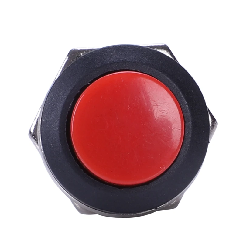 Промо акция! 5 x Мгновенный SPST без Красной круглой крышки кнопочный переключатель