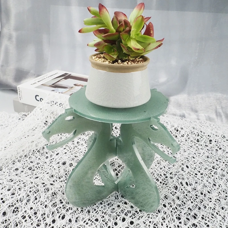 

Snake Shape Flower Pot Tray Silicone Resin Mold Snake Bracket Resin Casting Mold P9YF