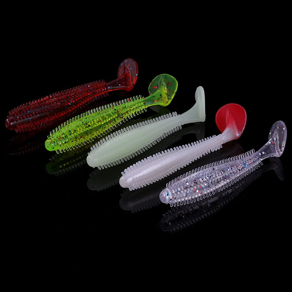 WALK FISH 5 шт./лот Ежик Spiky Shad 90 мм 4 г Мягкая рыболовная приманка морской огурец весло