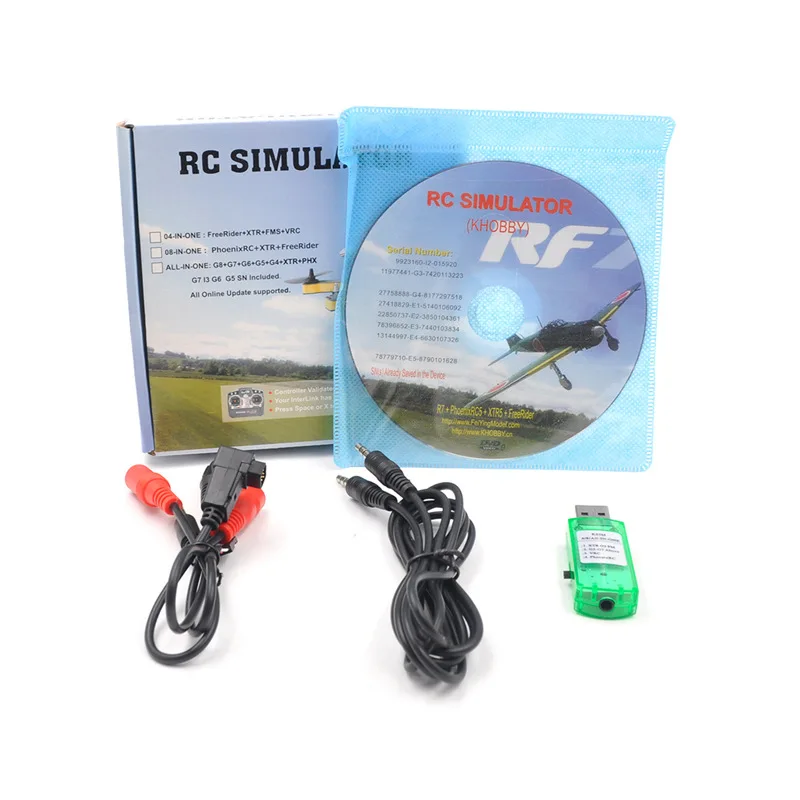 

22 in 1 RC Flight Simulator USB Wireless RealFlight G7 G6 Phoenix 5.0 for Flysky i6x FUTABA Radiolink AT9s AT10 Transmitter XTR