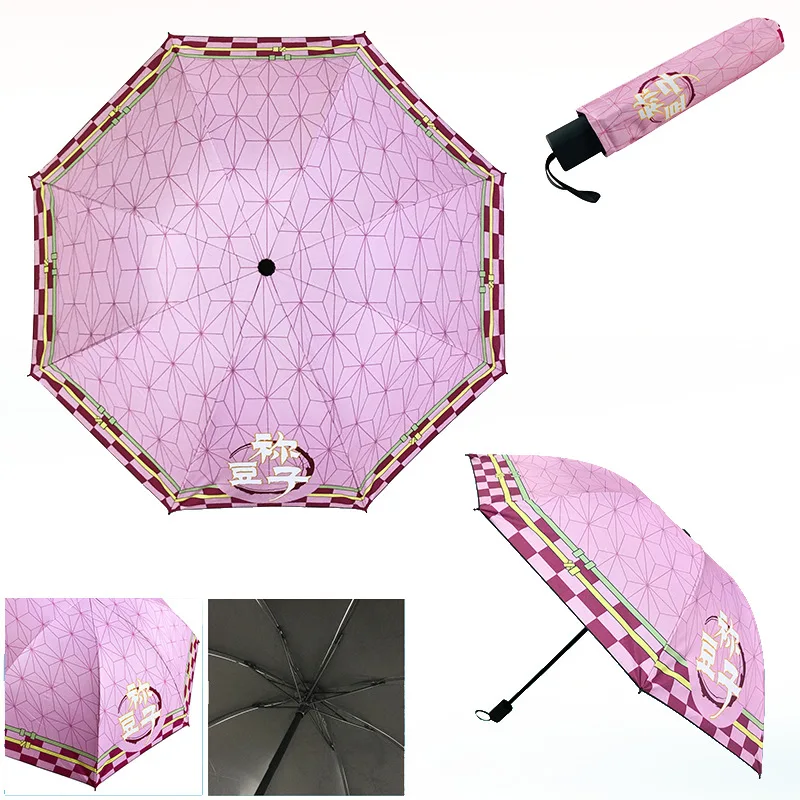 Зонтик "Демон-убийца" Кимэцу но Яйба для косплея, новый, модный, высокого качества, складной, защита от солнца.