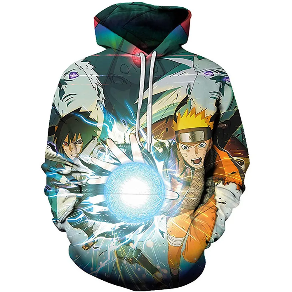 

Spring and Autumn New Men's and Women's Hoodie 3D Printed Japanese Anime Sasuke Children's Pullover Sweatshirt Jacket