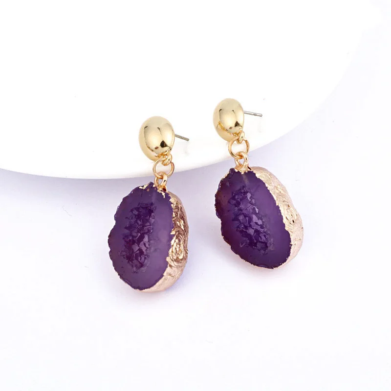 

Vintage Bijoux Resin Earrings Drop Earrings For Women Jewelry Statement Pendientes Mujer Moda 2019 Ohrringe Accessories Brinco