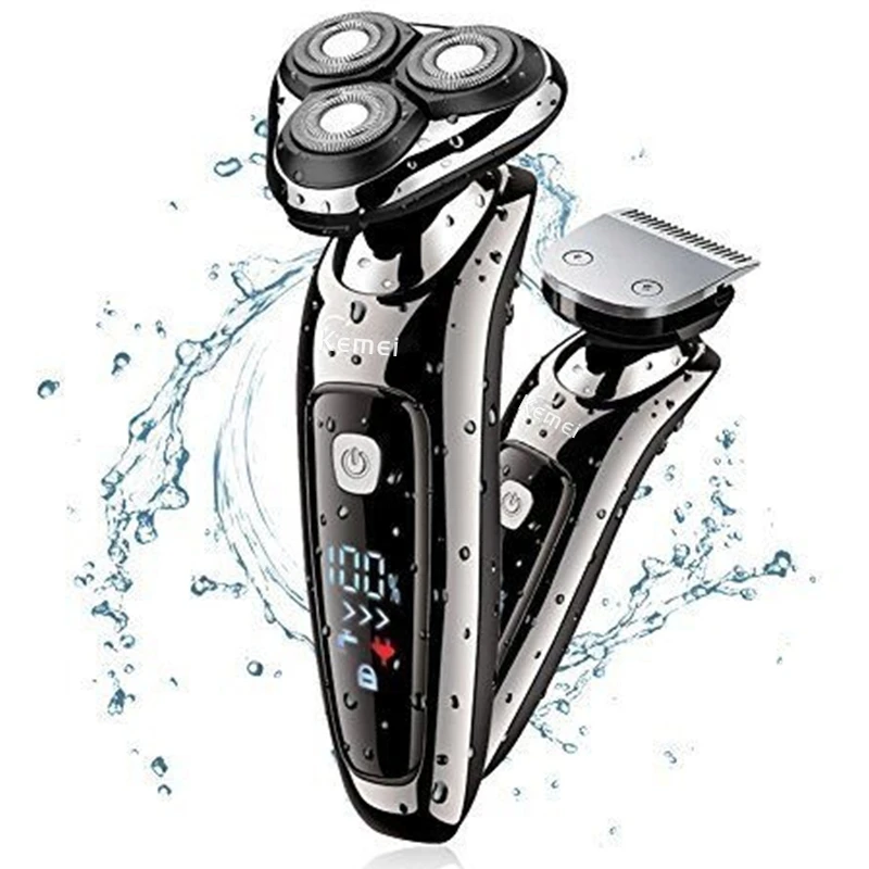 

professional men's electric shaver kit electric razor for men beard rechargeable rotary facial shaving machine fully washable