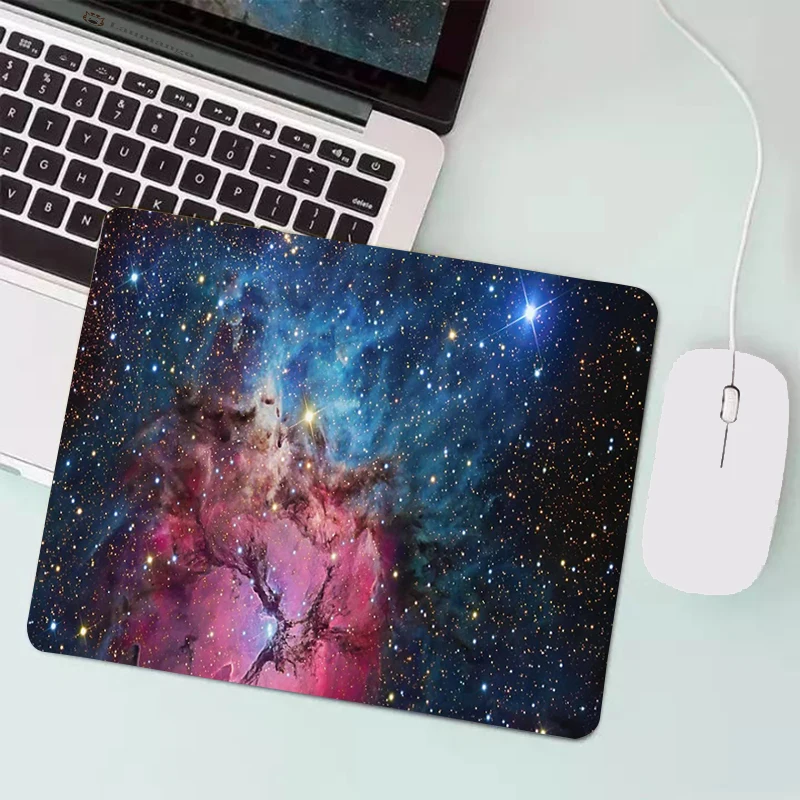 

Small Galaxy Mouse Pad Gaming Accessories Space Milky Way Carpet Gamer Completo Varmilo Keyboard Desk Mat tapis souris Mousepad