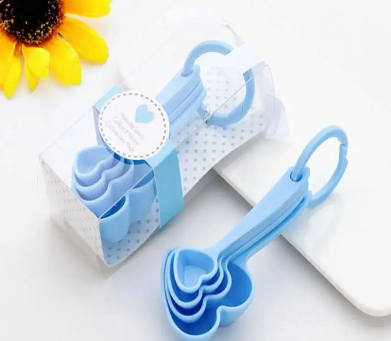 4 шт. творческий в форме сердца набор мерной ложки пластиковые измерения для