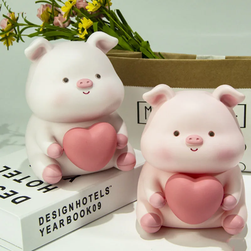 Kawaii Led любящее Копилка виниловые экономия денег коробка светится в темноте