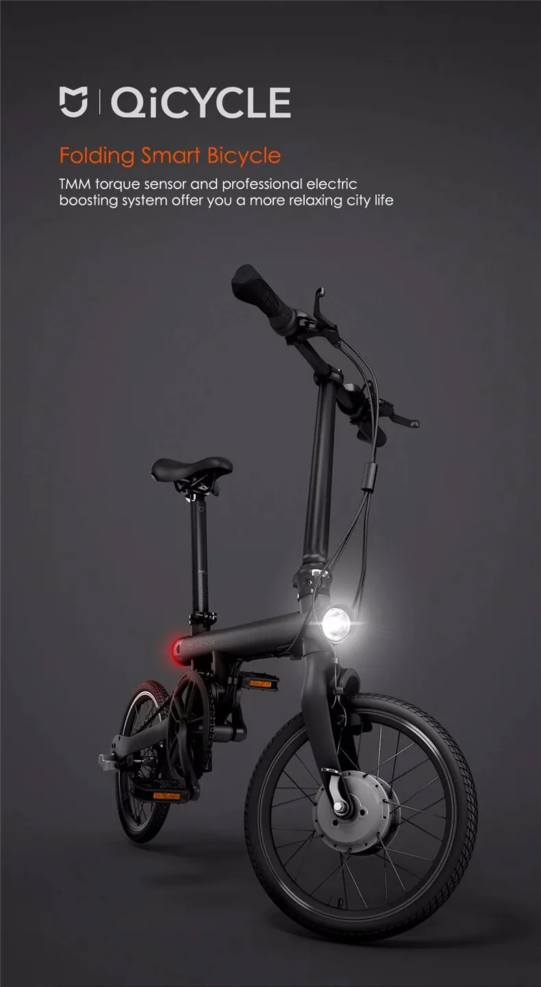 16 дюймов, электрический велосипед XIAOMI qicycle mijia,, Мини скрытый аккумулятор, городской Умный складной электровелосипед
