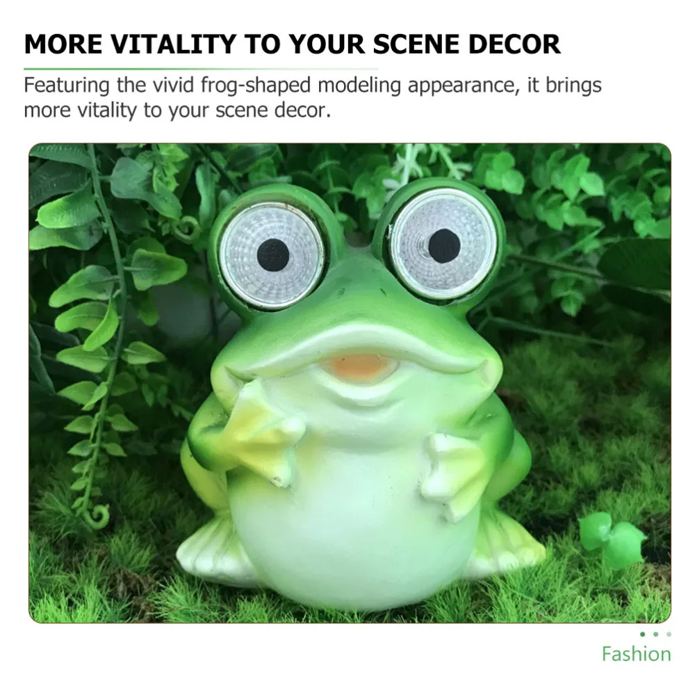 

1Pc Creative Solar Power Garden Decoration Frog-shaped Park Decor Green