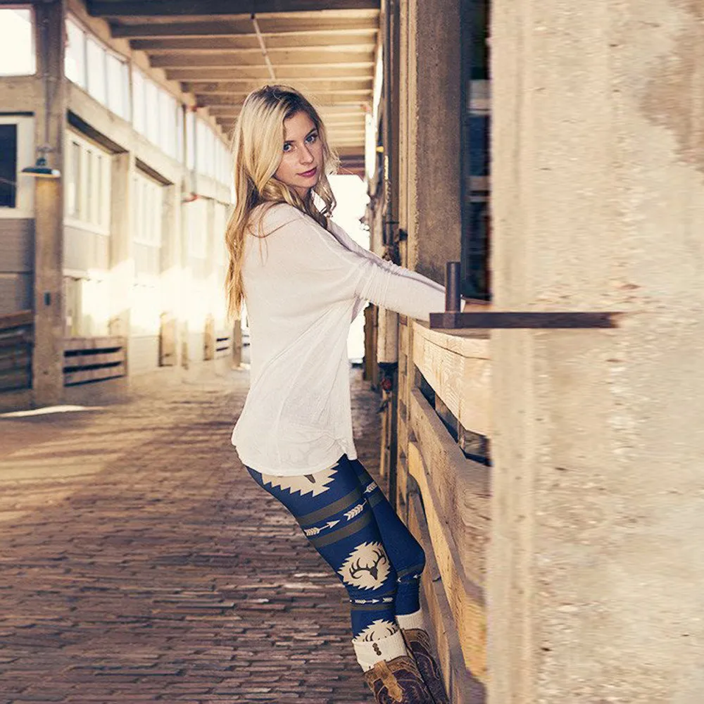 Женские обтягивающие эластичные штаны леггинсы Лидер продаж женские с принтом