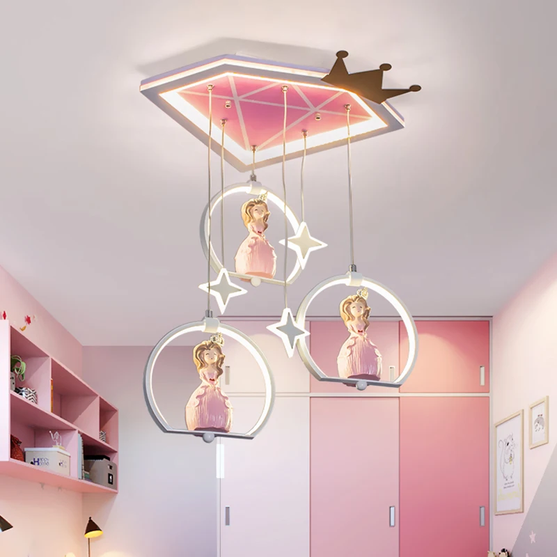 Музыкальный светодиодный светильник для детской спальни комнатная люстра с