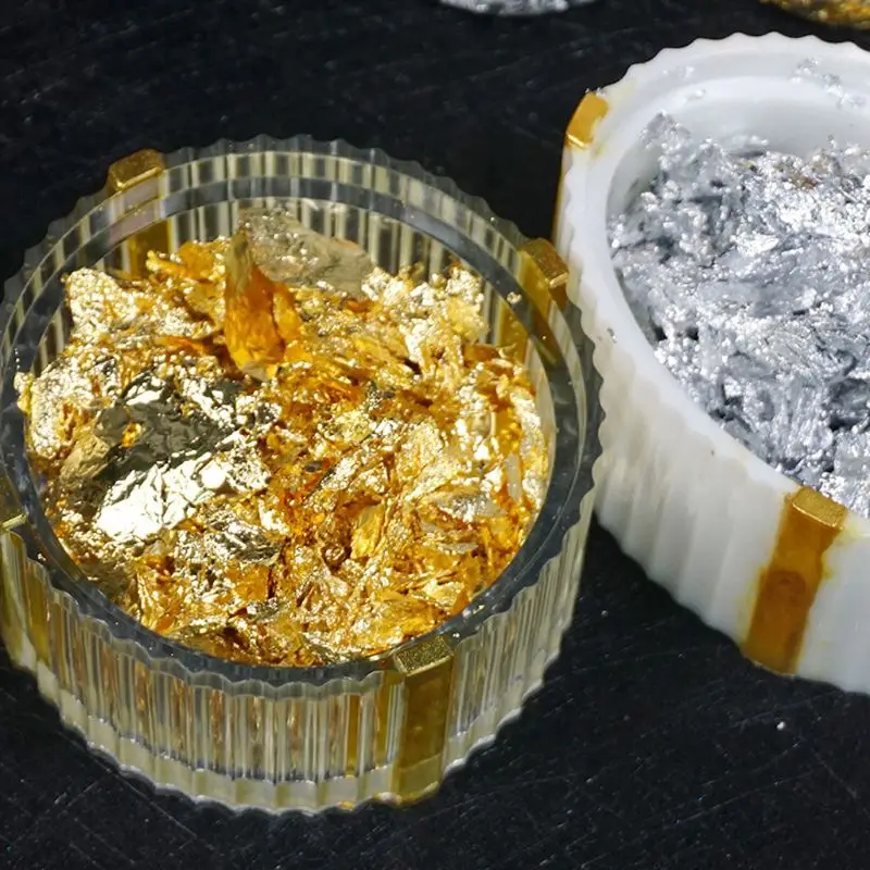 

3g Gold Silver Foil Decorative Paper Resin Mold Fillings Shiny Sequins Glitters Filling Materials Resin Jewelry Making