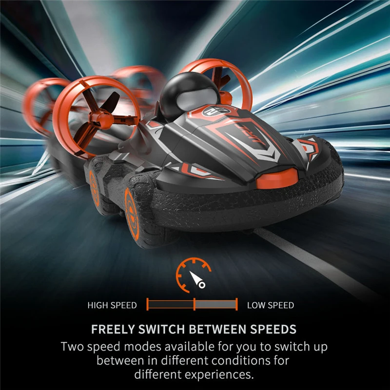 

D877 2.4G 2 IN 1 Amphibious Drift Car Remote Control Hovercraft Speed Boat RC Stunt Car for Kid Boys Children Model Outdoor Toys