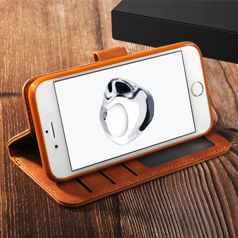 Флип-чехол для iPhone 8 магнитный чехол телефона чехлы Hoesje 7 6 Plus кожаный