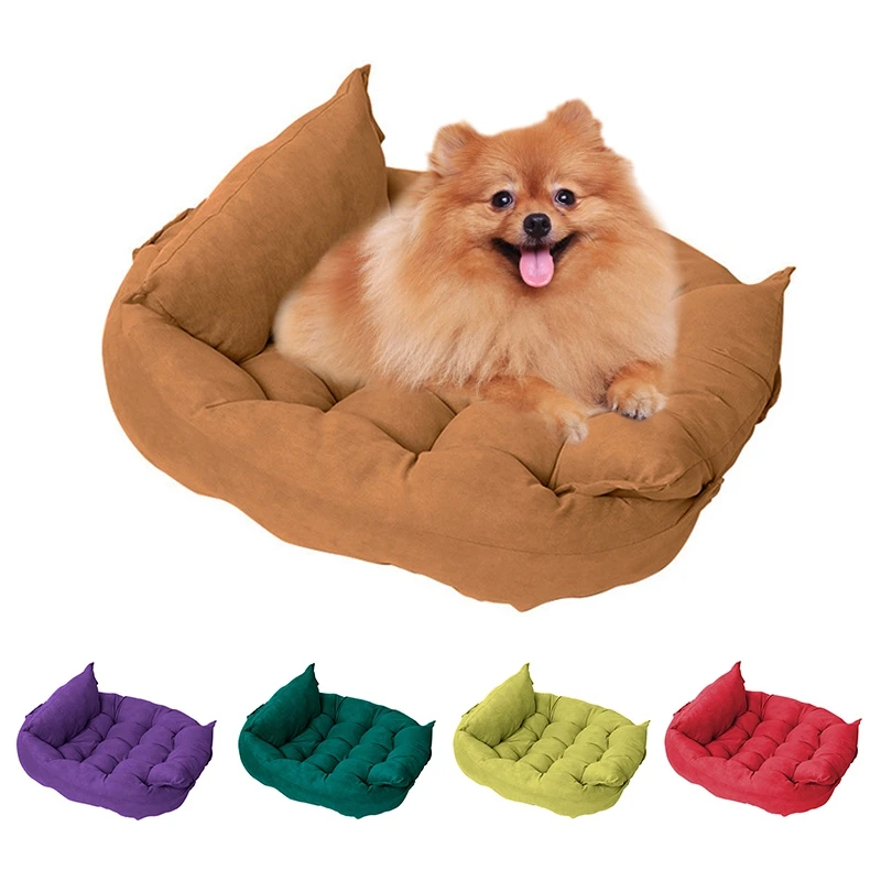 

Супермягкий диван-кровать для собак, дышащий хлопковый коврик для питомцев и щенков, моющиеся корзины для собак, товары для домашних животн...