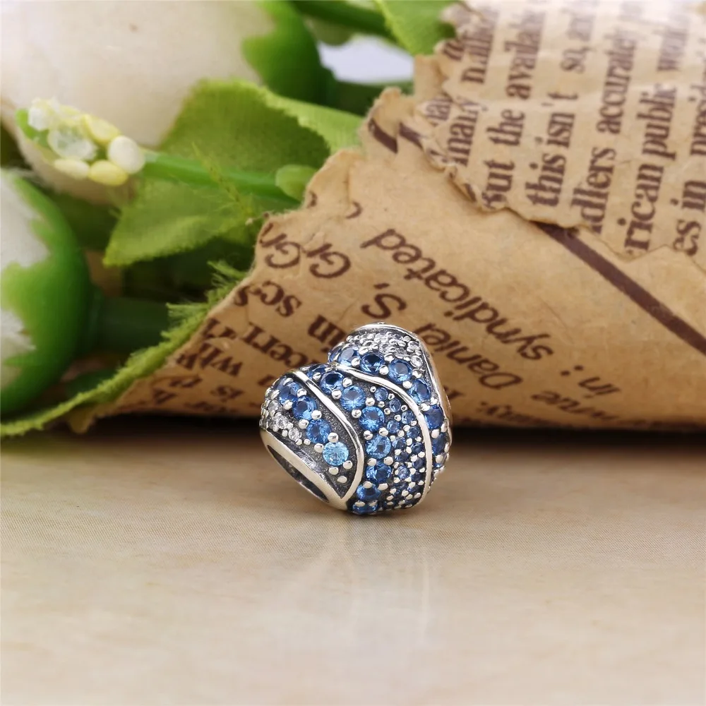 Moonmory 2020 весенние синие жемчужные бусины в форме сердца для браслета из