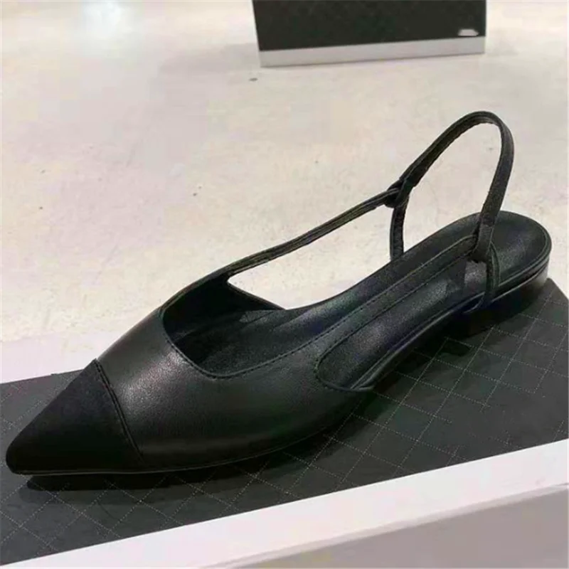 

prowow Shallow Flat Sandals Versatile Sandals Color Matching Sandals Half Toe Cap Sandals Hollow Sandals Thick Heel Shoes
