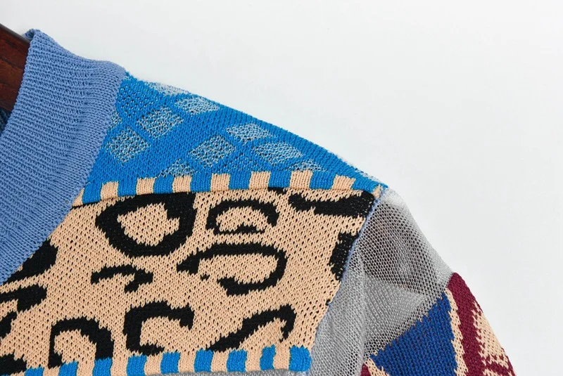 Женская трикотажная футболка с рукавом до локтя подиумная контрастных цветов