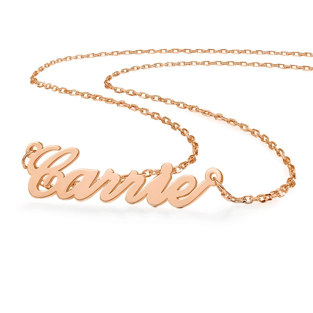 

Name Personalized Birthday Jewelry Stainless Steel Customized Nameplate Choker Pendant Sweater Necklaces Jewelry