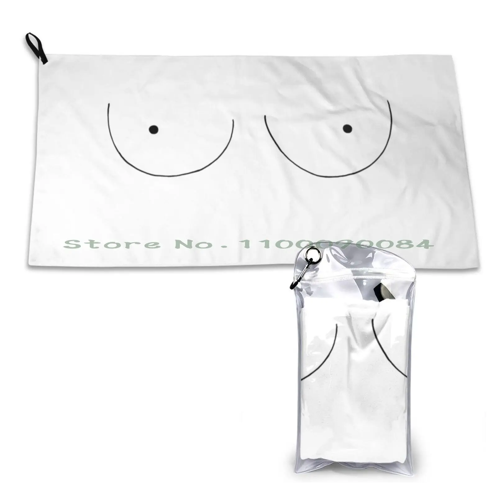 Gym Sports Bath Portable Breasts Feminism Mrs Artsey22 Black And White Minimalist Soft Sweat-absorbent