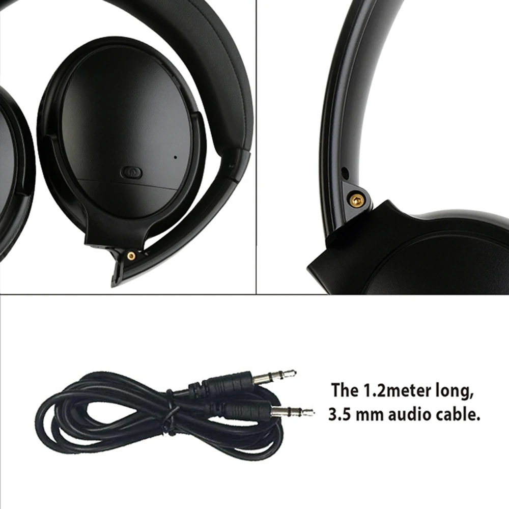 

ILEPO Bluetooth Headphones Quiet Comfort Noise Cancelling Sport Earphone Microphone Mic Voice Assistant ANC Wireless ANC Headset